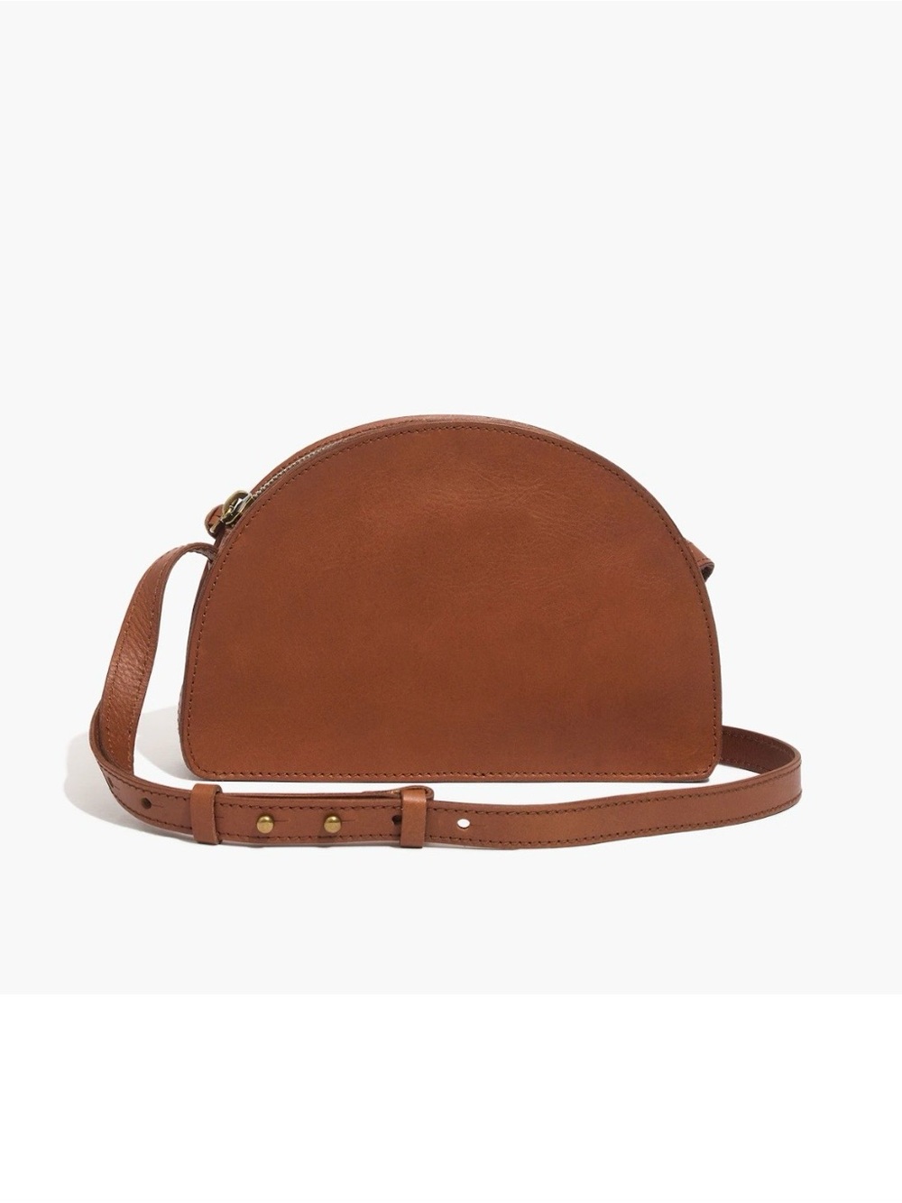 MADEWELL Women’s Half-Moon Crossbody Bag in Cognac Brown